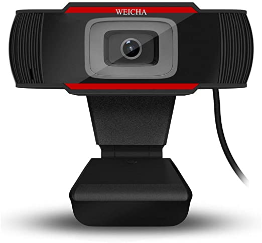 1080P HD Webcam with Microphone, Webcam for Gaming Conferencing, Laptop or Desktop Webcam, USB Computer Camera for Mac, Free-Driver Installation Fast Autofocus Red