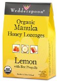 Wedderspoon Organic Manuka Honey Lozenges with Lemon and Bee Propolis 4 Ounce