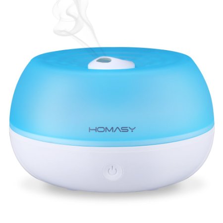Homasy 800ml Ultrasonic Humidifier 10 hours Mist Time One Touch Button Control Cool Mist Humidifier with Auto Shut off Function