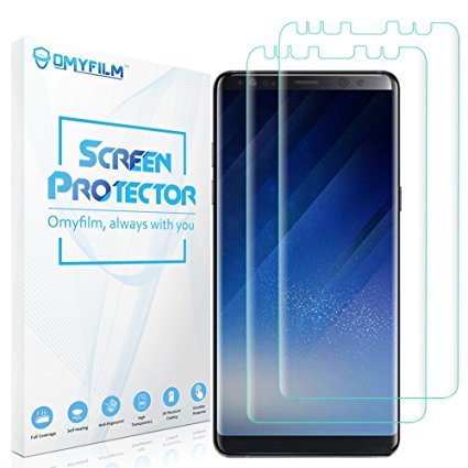 Galaxy Note 8 Screen Protector, OMYFILM Samsung Galaxy Note 8 TPU Film [Edge to Edge] [Case Friendly] HD Clear Screen Protector for Galaxy Note 8 (2 Pack)