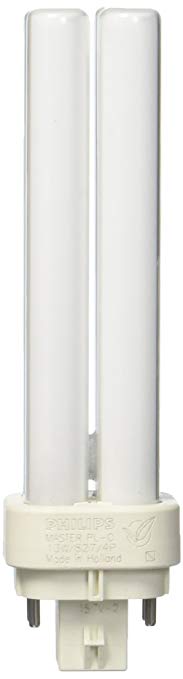 Philips Master PL-C 13w 4 Pin 827 Very Warm White (2700k) Compact Fluorescent Lamp, Glass, G24q-1, 13 W