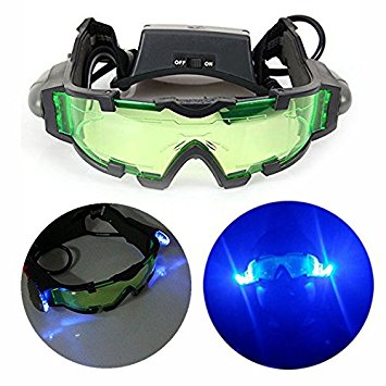 OFKP® Kids Toy High Quality Night Vision Goggles with Flip-out LED Light For Night Activities