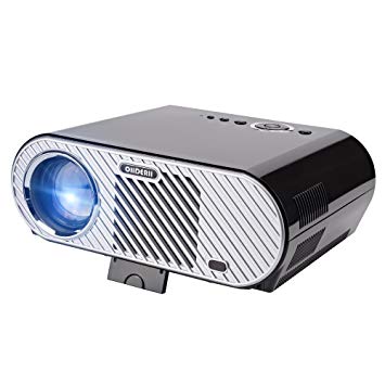 Ohderii Projector, 3200ANSI Luminous Efficiency Multimedia Home Theater Projectors 1280 800 Native Resolution Support 1080P HD-ideal for Outdoor Indoor Movie Night Projector