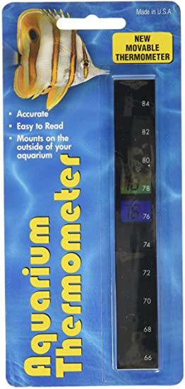 LCR Hallcrest A-1005 Liquid Crystal Vertical Aquarium Thermometer