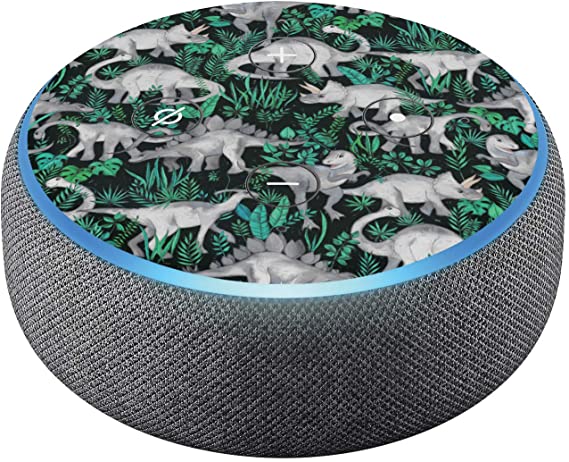 Head Case Designs Officially Licensed Micklyn Le Feuvre Dinosaur Jungle Assorted Vinyl Sticker Skin Decal Cover Compatible with Amazon Echo Dot (3rd Gen)