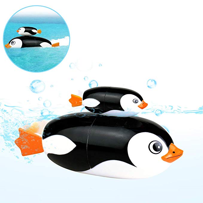 Fajiabao Bath Toys Electric Penguin Bathtub Tub Toys Swimming Pool Toys Water Bathtime Gift for Kids Toddlers Child Babies Infant Boys and Girls Age 2 3 4 5 Years Old