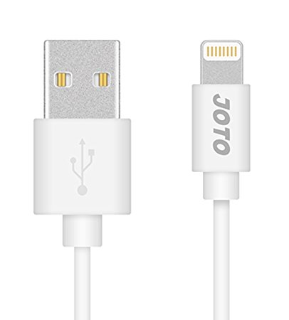 Lightning Cable, [Apple MFi Certified] JOTO Lightning to USB Cable (3.3ft 1m long), Data Sync Charge Cable for iPhone 6S 6 Plus 6, iPad Pro, Air 2, mini 4, iPod touch 5 6th gen, nano 7th gen (White)