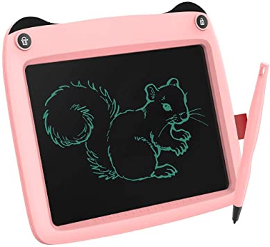 LCD Writing Tablet, Doodle Board 9'' Electronic Writing & Drawing Board, Kids Gift for Girls/Boys, Handwriting Paper Drawing Tablet Home & School Use [Pink]