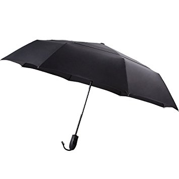 Migobi Auto Open Close 60 MPH Windproof Umbrella Double Canopy,One Hand Operation 42 Inch Durable Travel Umbrella for Man traveller,Doesn't Break,Special Halloween Christmas Gift