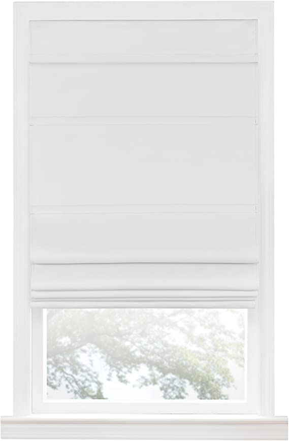 Achim Home Furnishings Achim Home Imports Cordless Blackout Window Roman Shade, 33" x 64", White