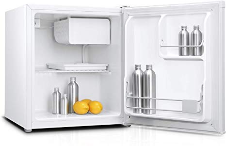 Impecca 1.7 Cu. Ft. Compact Refrigerator with Freezer and Reversible Single Door (White)