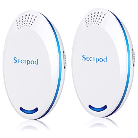 Sectpod Ultrasonic Pest Repeller, Indoor Anti Insect, Plug in Pest Control, Against Rats, Mouse, Spider, Ants, Bed Bugs, Fleas, Cockroaches, Flies, Moths, Mosquito