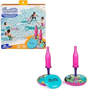 SwimWays Hydro Bottle Splash, Pool Toys for Kids and Adults, Throwing Disc Swimming Pool Game, Outdoor Toys for Kids Aged 5 & Up