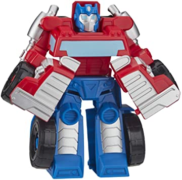 Transformers Playskool Heroes Rescue Bots Academy Optimus Prime Converting Toy, 4.5-Inch Action Figure, Toys for Kids Ages 3 and Up