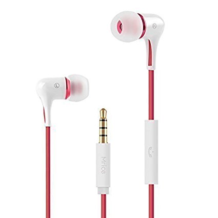 Mrice E300M REBORN High Performance In-Ear Headphones rich colors Headset for iPhone 6, 6 Plus, 5S, 5C, 5, 4S, 4 / iPad 4, 3, 2, 1, Mini, Air (Retina Display models) / iPod Touch, Nano, Shuffle, Classic / Samsung Galaxy S5, S4, S3, Note 4, Note 3, Note 2 / Other Android Smartphones - Motorola, Google Nexus, HTC, Sony, Nokia / Tablets & MP3, MP4 Players (3 Different Size Ear Inserts / Retail Packaging), Uses 3.5mm jack --White