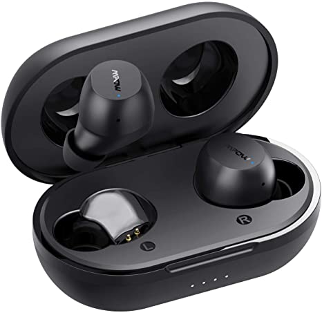 Wireless Earbuds,Mpow M12 Bluetooth Earbuds, Wireless Charging & USB-C Charging Case in-Ear Bluetooth Earphones, Bass Sound/IPX8 Waterproof/Touch Control/25 Hrs/Mono&Twin Modes/for Workout