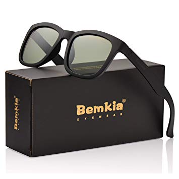 Bemkia Men Sunglasses Polarized Women Retro Classic UV 400 Protection 54 MM