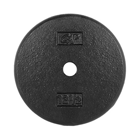 CAP Barbell Standard Weight Plate, 1-Inch, Black