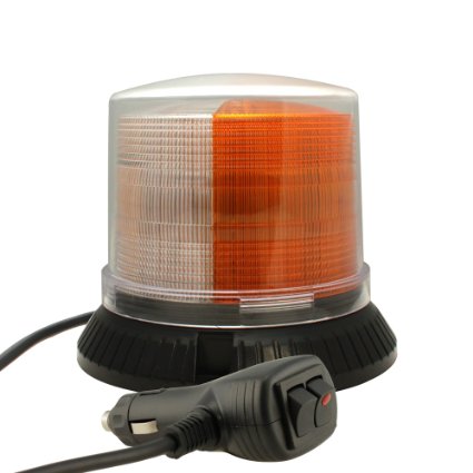 High Intensity 12W LED Emergency Traffic Warning Beacon Light ( OTHER COLOR AVAILABLE ) - AMBER WHITE