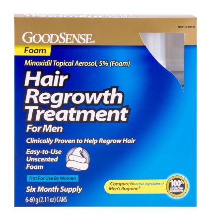 GoodSense Minoxidil Topical Aerosol Foam Hair Regrowth Treatment 12.66 Ounce