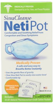 SinuCleanse Nasal Wash System Plastic Neti Pot With Salt Packets