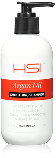 HSI Professional Smoothing Shampoo with Argan Oil, 8 Ounce(Packaging may vary)