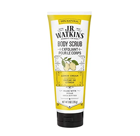 J.R. Watkins Sugar & Shea Body Scrub, Lemon Cream, 8 ounce