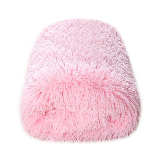 CaliTime Super Soft Throw Plush Faux Fur 60 X 80 Inches Baby Pink