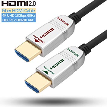 FeizLink 4K HDMI Cable 25m Fibre Optic High Speed 18Gbps Support HDMI2.0 4K 60Hz HDR10 HDCP2.2 ARC 4:4:4 3D HEC Compatible for Apple TV HDTV Projector Roku TV Box Home Theater PS4 Nintendo Switch