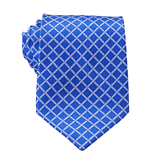 Blue White Stripe Classic Woven Man Tie Necktie Men Dress Neckties