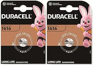 2 piles Duracell 1616 Lithium (2 ampoules de 1 batterie)