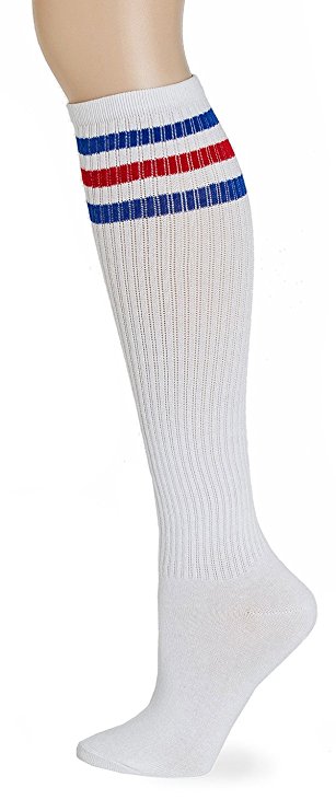 Leotruny Classic Triple Stripes Knee High Tube Socks
