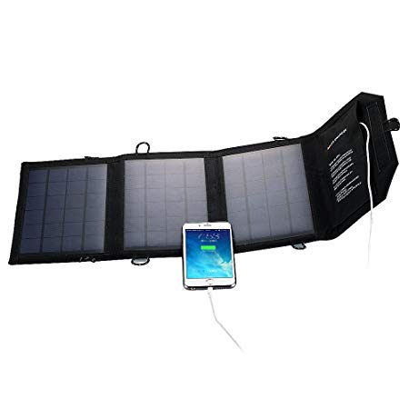 Ogima® 21W 2-Port USB Solar Charger PowerPort Solar—High efficiency Fast Charging Solar Panel Cell for iPhone 6/6 Plus, iPad Air 2/mini 3, Galaxy S6/S6 Edge and More