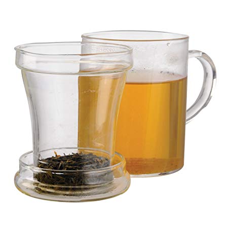 Primula Glass Mug with Loose Tea Infuser, 12-Ounce