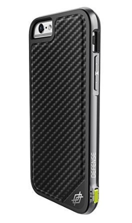 iPhone 6s6 Plus X-Doria Defense Lux Military Grade Drop Protection TPU and Aluminum Premium Protective Case Black Carbon Fiber