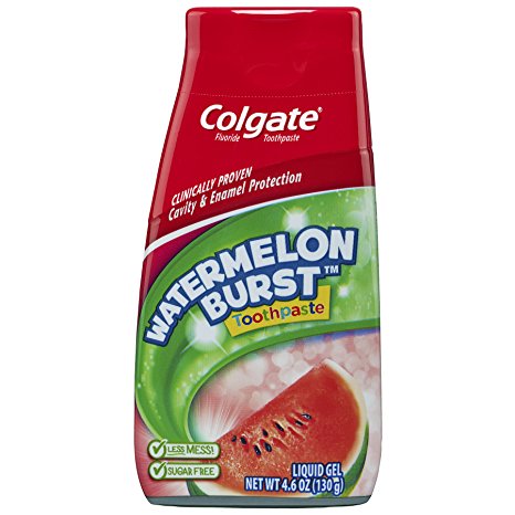 Colgate Kids Liquid Gel Fluoride Toothpaste, Watermelon - 4.6 ounce