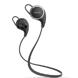 Stoon New Version QY8 V41 Wireless Bluetooth Headphones Noise Cancelling Headphones with Microphone for running working out sports Mini Lightweight Sweatproof QCY Best In-Ear Stereo Wireless Bluetooth Earbuds Headset Earphones Black
