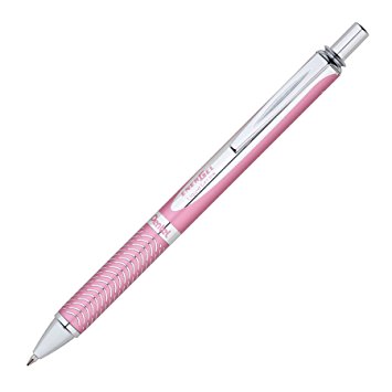 Pentel EnerGel Alloy RT Premium Liquid Gel Pen, 0.7mm, Pink Barrel, Black Ink, 1 Pack (BL407PBPA)