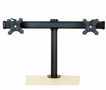 Tyke Supply Dual Monitor Stand Curved Arm desk clamp up to 28 inch monitors