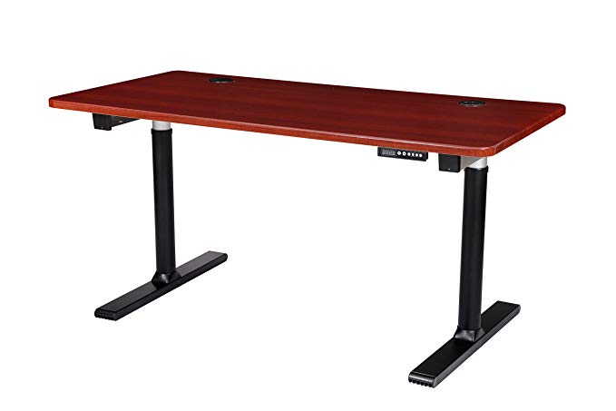 ApexDesk VT60SCO-M Vortex Series 60" 6-Button Electric Height Adjustable Sit to Stand Desk Memory Controller, Scarlet Oak Top