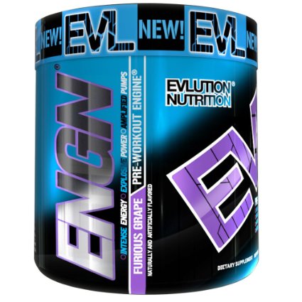 Evlution Nutrition EVL ENGN Pre-Workout Powder, Pikatropin-Free, Furious Grape 30 Servings (8.6 Oz)