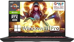 ASUS 2024 Newest TUF A17 Gaming Laptop, 17.3" FHD 144Hz Display, AMD Ryzen 9 7940HS, ‎NVIDIA GeForce RTX 4050, 32GB DDR5 RAM, 2TB SSD, Backlit KB, Microsoft Office Lifetime License & Windows 11 Pro