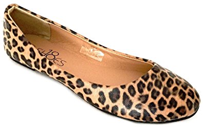 Shoes 18 Womens Ballerina Ballet Flat Shoes Solids & Leopards