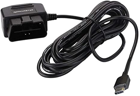 REARMASTER Universal OBD Power Cable for Dash Camera,24 Hours Surveillance / Acc Mode with Switch Button(USB-C Port)