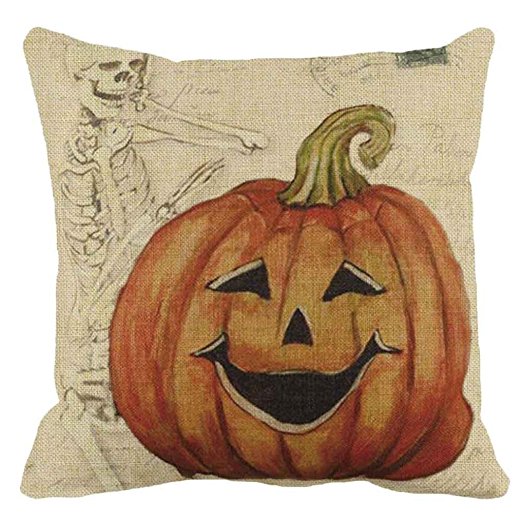 Halloween Thriller pillow, Laimeng Halloween Pumpkin Square Pillow Cover Cushion Case Pillowcase Zipper Closure