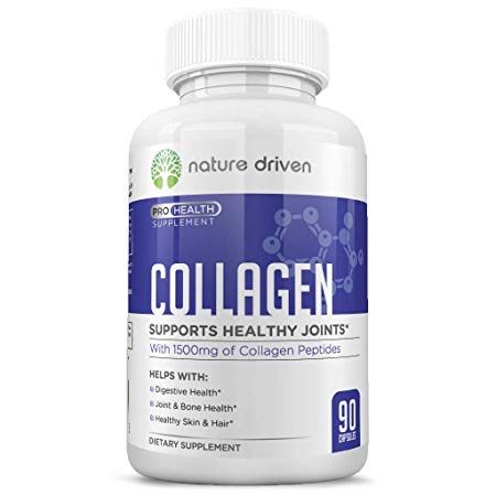 Collagen Pills - Multi Collagen Peptides with Type 1,2,3,4 & 5 - Anti Aging Supplement - Restore Hair, Skin, Nails, Joints, Tendons, Ligaments & Immunity - Non GMO- 90 Pills