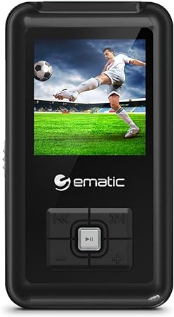 Ematic EM208VIDBL 8GB MP3 Video Player with FM Tuner/Recorder and 1.5" Color Screen, Black