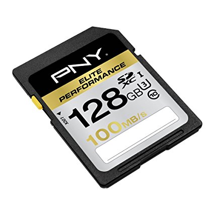 PNY Elite Performance 128 GB Class 10 UHS-1 U3 SDXC Flash Memory Card