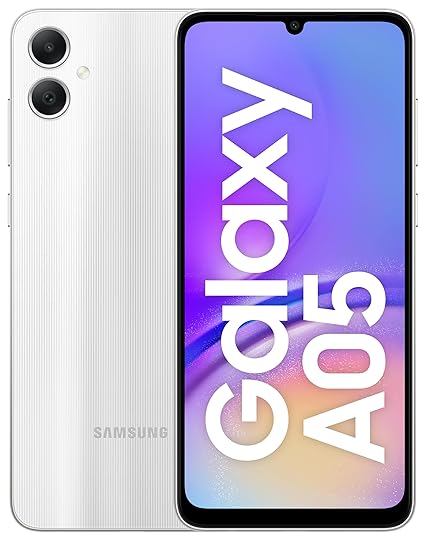 Samsung Galaxy A05 (Silver, 4GB, 64GB Storage) | 50 MP Main Camera | Upto 8GB RAM with RAM Plus | MediaTek Helio G85 | 5000 mAh Battery