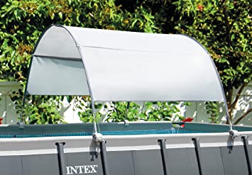 Intex 28054E Canopy for 9' and Smaller Rectangular Pool, Grey